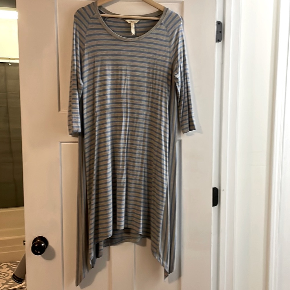 Matilda Jane Lg NWOT Dress grey and light blue